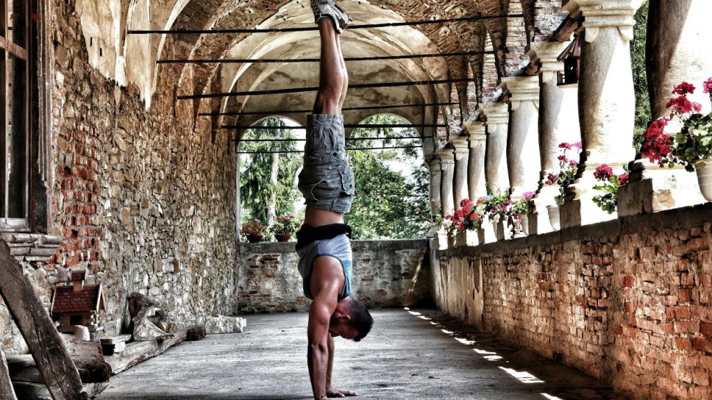 hand stand nature